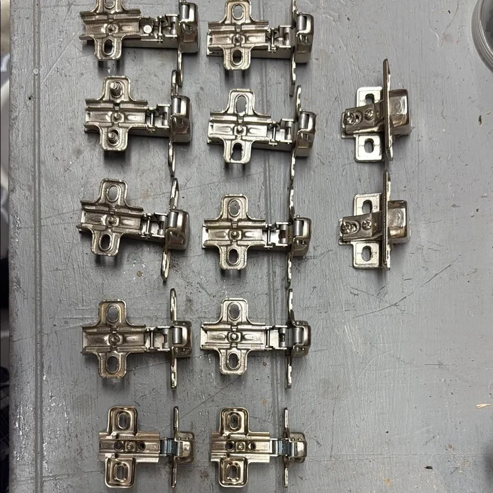 Set of Metal Cabinet Hinges